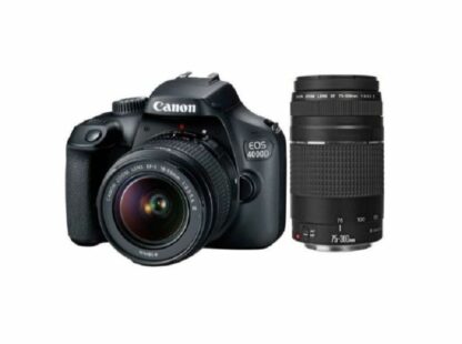 Canon 4000D 18MP DSLR Twin Lens Bundle - Black - Brand New