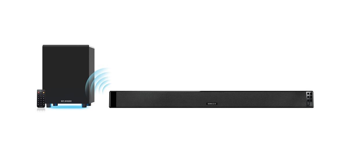 SonicGear BT5500 AirBass 80W Bluetooth Sound Bar with Wireless SubWoofer - New Unsealed