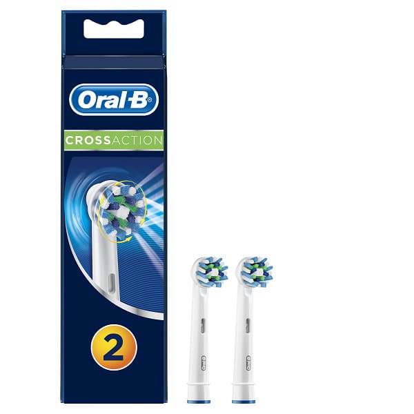 Oral-B Replacement Brush Heads - Cross Action - 2 Pack - Brand New