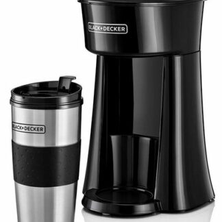 Black+Decker 650W 360ml Travel Cup And Coffee Maker - Black - Brand New