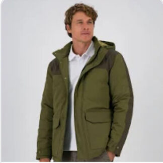 K WAY Elements Men's Gregory Poly Twill Parker Jacket - Olive 4XL - Brand New