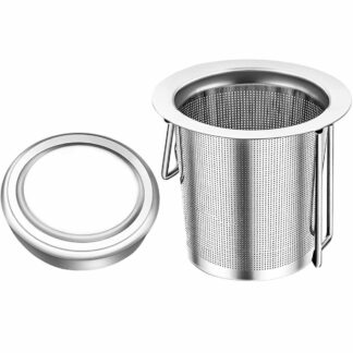 Tea Infuser Mesh Strainer with Double Handles and Lid - Brand New