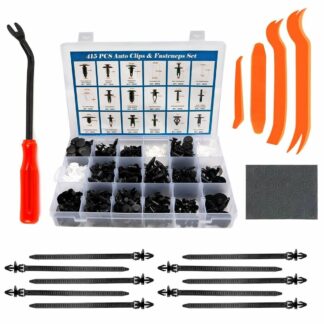 Auto Retainer Plastic Fastener Clips & Car Trim Removal Tool Kit 415 Pieces - Brand New