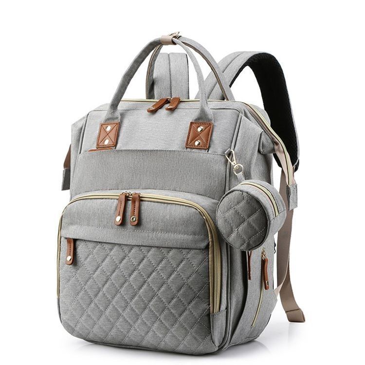 New Stylish Multi-Functional Baby Diaper Bag & Bed - Grey - Brand New