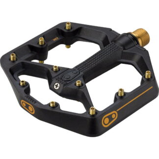 Crank Brothers Stamp 11 Pedals – Platform Aluminum 9/16, Black and Gold, Small - Brand New