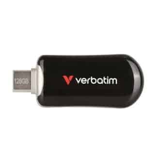 Verbatim 128GB Plectra USB-C Flash Drive – Black - Brand New