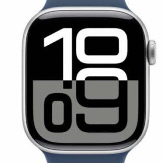 Apple Watch Series 10 GPS + Cellular 42mm Silver Aluminium Case with Denim Sport Band - M/L - Brand New