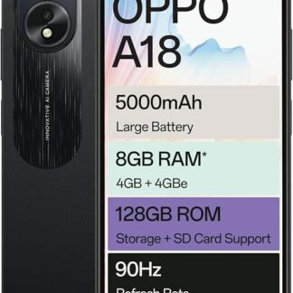 OPPO A18 - Glowing Black | 128 GB | 4 GB RAM - Brand New