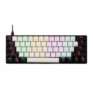 Gamdias AURA GK2 60% Multicolor Gaming Keyboard - White & Black - Brand New