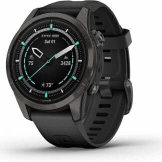Garmin Epix Pro Gen 2 Sapphire Edition Amoled Display Smartwatch, 42 mm Size, Carbon Grey DLC Titanium with Black Band - Brand New